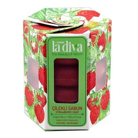 LA DiVA ÇİLEKLİ SABUN 4X45GR | SAKİNLEŞTİRİCİ VE FERAHLATICI SABUN!