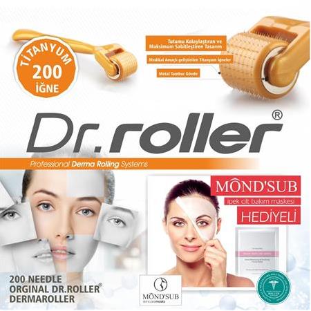 DR.ROLLER DERMAROLLER 192 İĞNE | TİTANYUM DERMA ROLLER | Roller Temizleme Sprey + İpek Maske Hediye!