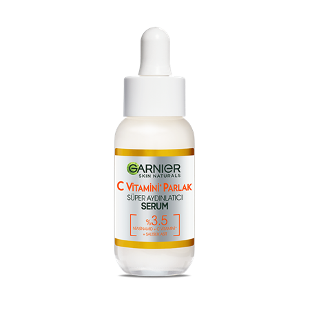GARNIER C VİTAMİNİ PARLAK SÜPER AYDINLATICI CİLT BAKIM SERUMU | 30 ML | VEGAN FORMÜL