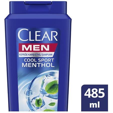 CLEAR MEN | COOL SPORT MENTHOL | FERAHLATICI MENTOL ETKİSİ | 485ML | SIVI JEL FORMÜL